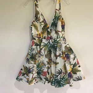 Tropical print Circle Dress